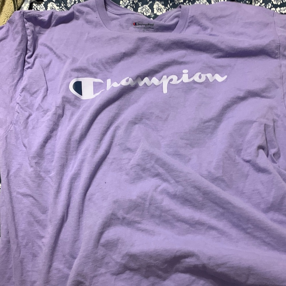 Purple champion tshirt